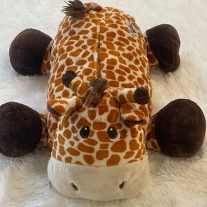 Stuffies Sky the Giraffe Plush Stuffed Animal Secret Hidden Pockets Pillow 20”